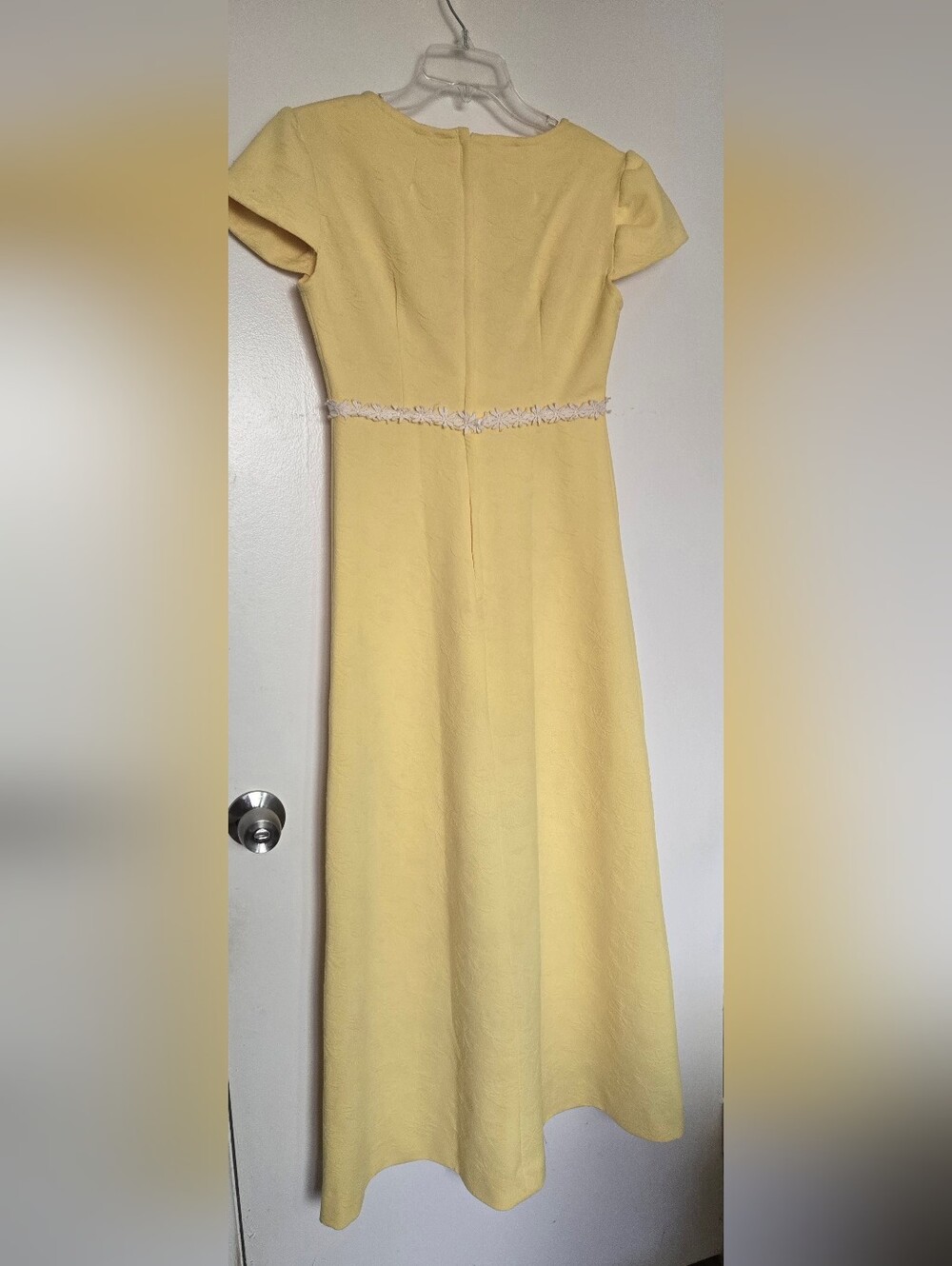 Vintage Hand made Daisy Embossed Maxi Dress - Picture 7 of 13